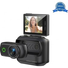 Magicool 1080P Dijital Video Kamera (32GB) Kart Dijital Vlog Fotoğraf Makinesi  Türkçe  Siyah