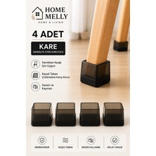Btm Home 4’lü Keçeli Mobilya Ayağı Koruyucu Silikon – Kaydırmaz ve Çizilmez Sandalye & Masa Ayağı Koruyucu
