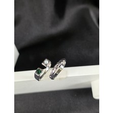 Mia Donna Jewelry Mia Donna Çift Taşlı  ve Sarmaşık Model Gümüş Renk Ikili Kombin Yüzük