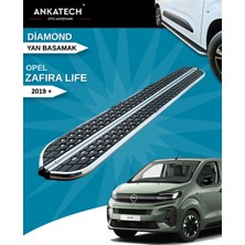 Ankatech Opel Zafıra Lıfe Kısa Şasi (L1) 2019- Krom Dıamond Yan Basamak 215 cm (Kısa Şasi)