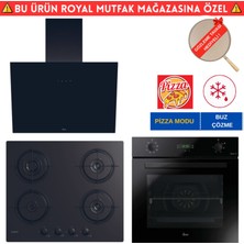Hoover Palento Siyah Cam Dijital Ankastre Set (HO3158B+ Cand-Y  CVW6BB + HDG6C1GBTK)