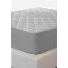 Bebesi 60X120 cm Sıvı Geçirmez Kapitoneli Fitted Alez Bebe Çok Açık Gri Renk