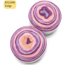 Oxford İplik Ihrac Fazlası 3'lü Paket 510 gr Akrilik Kek Batik EX12300