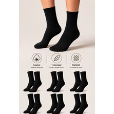 Ducks Socks Kadın Pamuklu Dikişsiz Çorap 6'lı Uzun Konç Günlük Çorap