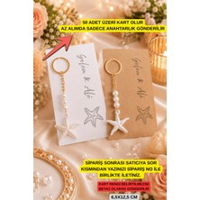 Emtory Gift Deniz Yıldızı Anahtarlık - 10 Adet Anahtarlık - Nişan Hatırası - Kına Hediye - Mevlid Hediye