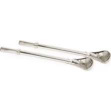 Chado Metal Bombılla Filtreli Pipet (Gümüş Rengi)