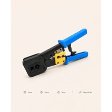 Profesyonel RJ45 Network Pensesi – Ağ Kablosu Sıkma, Kesme ve Soyma Aleti Ergonomik Tasarım