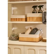 Bella Maison Bres Bambu Düzenleyici Kutu Naturel 37x26x15 cm Düz Tasarım ile Şık Depolama