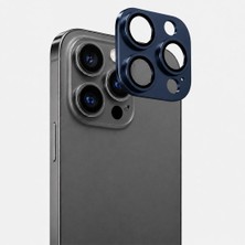 Mi7a iPhone 15 Pro / 15 Pro Max Uyumlu Full Kamera Lens Koruyucu Tam Kaplama Kamera Adası Koruma Camı