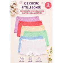Alıç Tutku Kız Çocuk Boxer Fitilli Boxer Pamuklu Esnek Rahat Kalıp Günlük Iç Giyim Karışık Renk (Tutku Yetkili Satıcısı) – 3 Adet