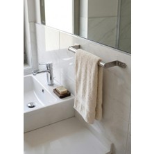 Saban Paslanmaz Çelik Havluluk Duvara Monte Banyo Havlu Askılığı Gümüş 25 cm