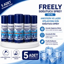 Freely Soğutucu Sprey 150 Ml, Anestezik ve Lazer Epilasyonu Için Soğutucu Sprey (5 Adet)