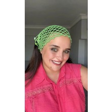 Guvdin El Örgüsü Yeşil Saç Filesi - Bohem Stil Bandana