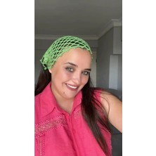 Guvdin El Örgüsü Yeşil Saç Filesi - Bohem Stil Bandana