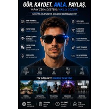 Eco Lounge Akıllı Gözlük Kameralı Mikrofonlu Hızlı Şarj Yapay Zeka Akıllı Çeviri 8mp Bluetooth