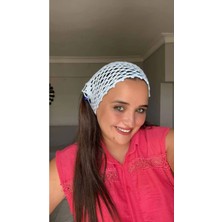 Guvdin El Örgüsü Mavi Saç Filesi - Bohem Stil Bandana