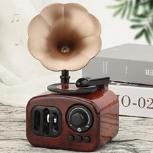 Elarque Pikap & Gramofon Retro Gramofon Görünümlü Müzik Kutusu ve Dekorasyon Parçası