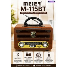 Elarque Nostaljik Radyo Vintage Tarzda Meier, Şarjlı ve Pilli Kullanım