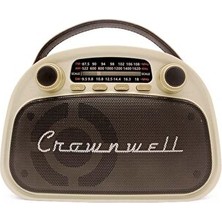Elarque Nostaljik Radyo Taşınabilir Krem Renkli Retro Radyo, Bluetooth ve Hafif Tasarım