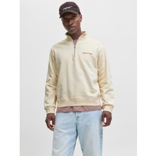 Jack & Jones Jornorrebro Emb Sweat Hıgh Neck Noos Antique White