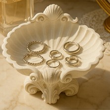 Elarque Makyaj & Takı Organizeri Deniz Kabuğu Tasarımlı Takı Organizer, Vintage ve Şık Saklama Ünitesi