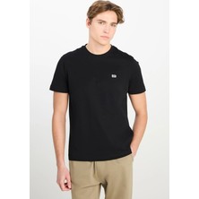 Lee Bisiklet Yaka T-Shirt Black