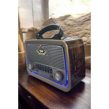 Elarque Nostaljik Radyo Ahşap Görünümlü Retro Radyo ile Sıcak ve Nostaljik Atmosfer