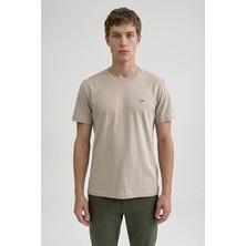 Lee Bisiklet Yaka T-Shirt Beige
