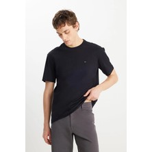Wrangler Small Logo Bisiklet Yaka T-Shirt Siyah