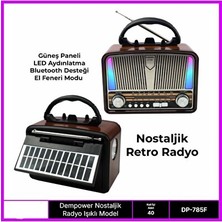 Elarque Konsept Hediyelik Ahşap Görünümlü Retro Radyo Dekoratif Hediye
