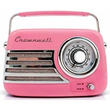 Elarque Nostaljik Radyo Pembe Retro Tasarımlı Bluetooth Fm Radyo, Şık ve Kullanışlı