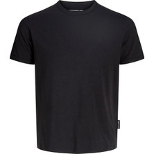 Jack & Jones Jcomıneral Tonal Bınded Tee Ss Crew Neck Black