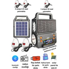 Elarque Solar Aydınlatma Güneş Enerjili Radyolu ve Hafıza Kartlı Seti