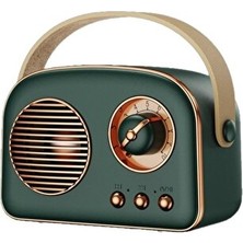 Elarque Nostaljik Radyo Vintage Kablosuz Bluetooth Hoparlör, 3D Surround Ses ve Fm Radyo Özelliğiyl