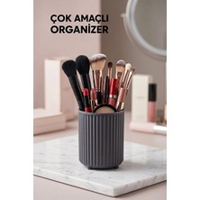 Elarque Makyaj & Takı Organizeri Gri Renkli Çok Amaçlı Kozmetik ve Tarak Düzenleyici - 900 ml