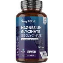 Magnesium Glycinate ( Bisglycinate ) + Added Vitamin B6 - 1422 Mg 180 Kapsül