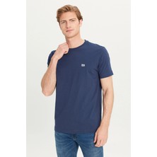 Lee Bisiklet Yaka T-Shirt Navy