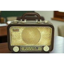 Elarque Nostaljik Radyo Nostaljik Tasarımlı Radyo Temalı Vintage Bavul ile Dekorasyonunuzu Zenginle