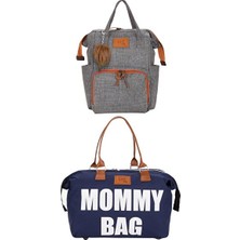 Elarque Bebek Bakım Çantası Pratik Termal Bebek Bakım Sırt Çantası ve Mommy Bag Seti