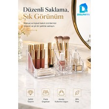 Elarque Makyaj & Takı Organizeri Piramit Tasarımlı Çok Bölmeli Kozmetik Organizer