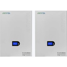 Antfea 51.2V 200AH Lifepo4 Wall Batarya 2 Adet - 20.48 Kwh