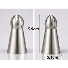 Magicool 5'li Profesyonel Rus Top Duy Ucu Seti – 5.9 cm Büyük Boy Paslanmaz Çelik Krema Sıkma ve Fırfır Uçları