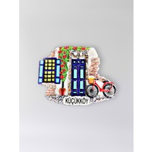 Mundy Küçükköy Polyester Kabartmalı Magnet 7 x 5,5 cm Dekoratif Hediyelik Buzdolabı Süsü (KOD:1522)
