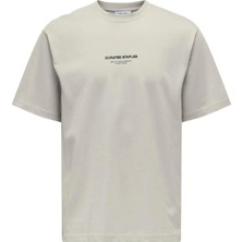 Only & Sons Onscurated Rlx Prınt Ss Tee Tr Silver Lining