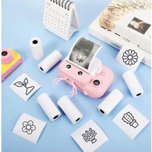 Magicool Çocuk Kamera Baskı Kağıdı, 5’li Rulo 57X25MM Çekirdekli Fotoğraf Baskı Termal Kağıt Rulo