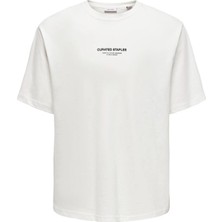Only & Sons Onscurated Rlx Prınt Ss Tee Tr Cloud Dancer