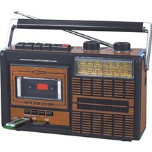 Elarque Nostaljik Radyo Yeni Nesil USB ve Sd Kartlı Kaset Çalar, Bluetooth ve Fm Radyo ile Çok Fonk