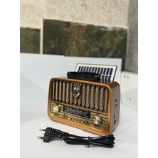 Elarque Nostaljik Radyo Solar Enerjili ve Müzik Çalar