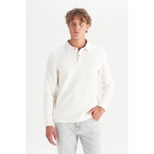 Wrangler Erkek Polo Yaka T-Shirt Ecru