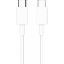 HEPU Nova Series HP-NYK002 Type-C to Type-C 60W Hızlı Şarj ve Veri Transfer Kablosu (1 Metre) – MacBook iPad Android ve Type-C Cihazlarla Uyumlu, Isıya Dayanıklı Beyaz